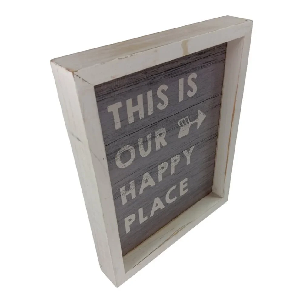 This Is Our Happy Place Wall Sign, Table Or Ledge Display-Home decor